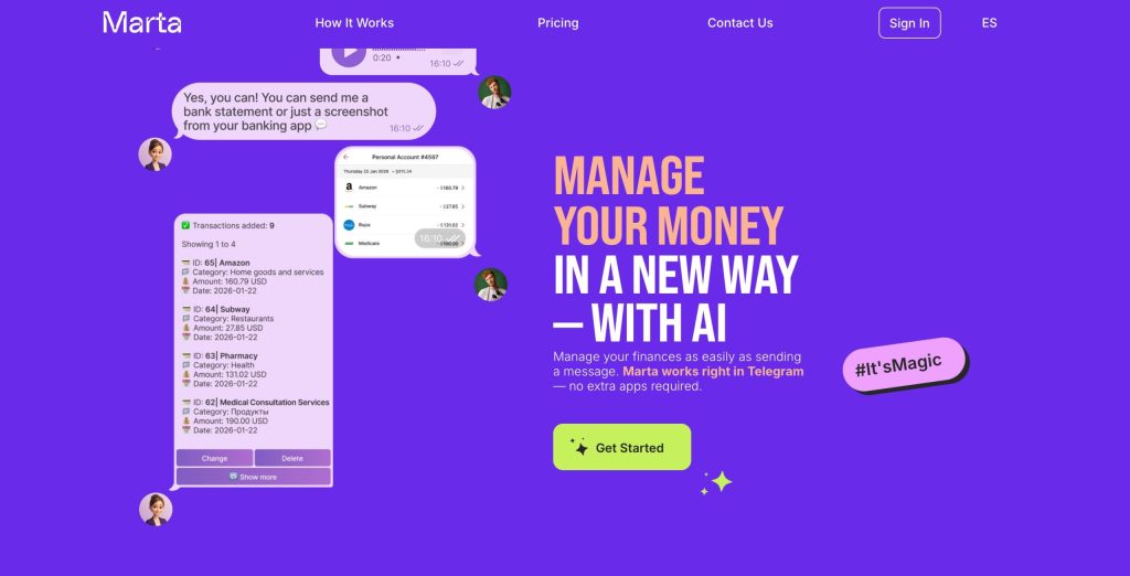 Manage money with AI