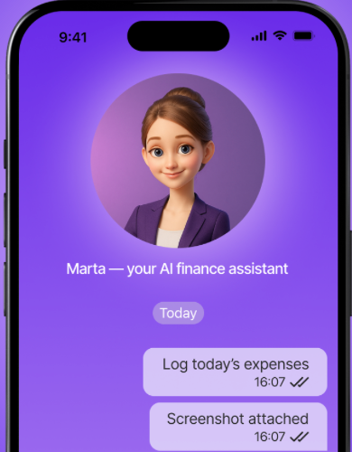 Marta — your finance assistant
